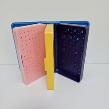 Vintage Emson Jewelry Keeper Plastic Storage Box Book Trifold Travel Case 1988