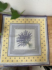 18” French Jacquard Woven Throw Pillow Cover Lavender Bouquet Zipper France