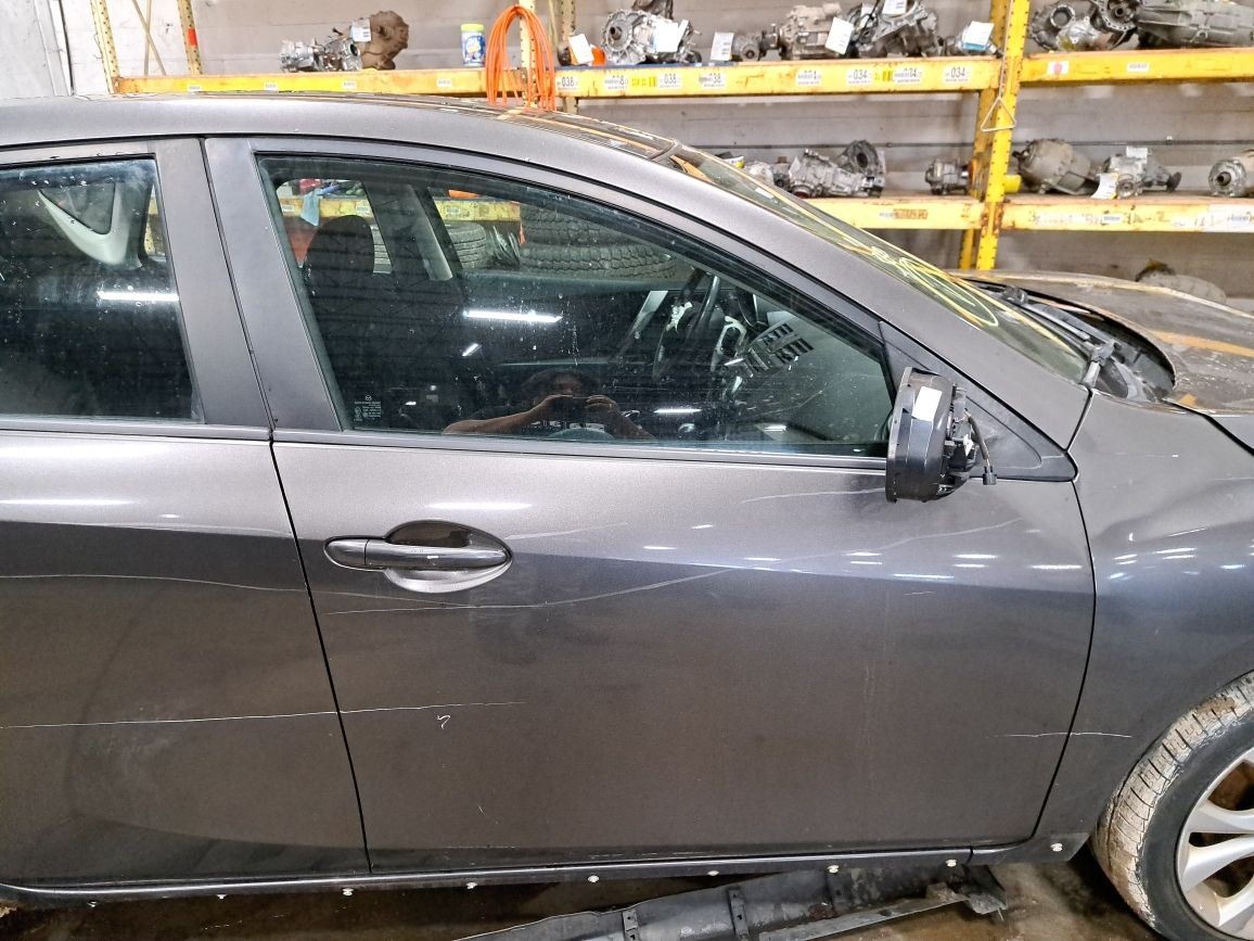 2010 Mazda 3 Right Passenger Side Front Door Assembly Color: Gray
