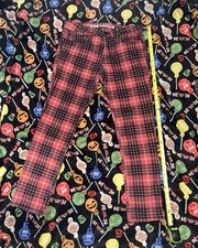 Red Plaid Skinny Jeans Unisex Hot Topic Tripp nyc