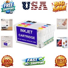 Empty Refillable Ink Cartridges with Chip, Compatible with WF-7840 WF-7820 WF...