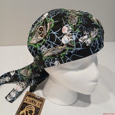 Biker Head Wrap Bandana Cotton Lightweight Sweatband Lined NEW