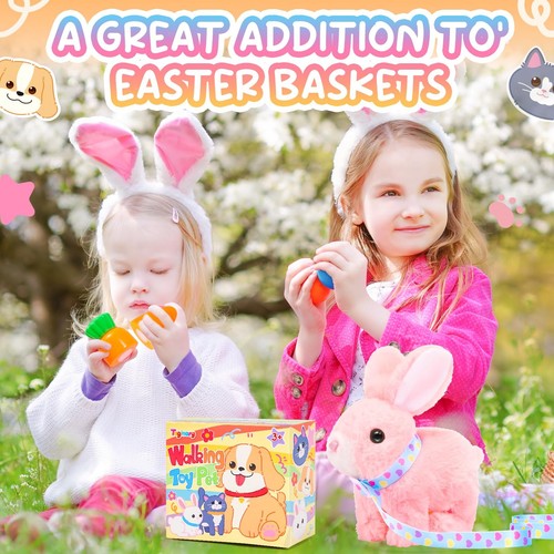 Plush Bunny Toys for Kids - Interactive Electronic Rabbit with Sounds, Wiggli... - Picture 6 of 7