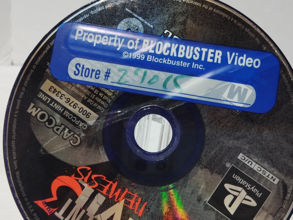 Resident Evil 3: NEMESIS Sony PlayStation 1999 PS1 DISC Only TESTED Blockbuster - Image 3 of 4