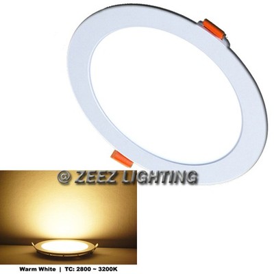18W 8-Inch Round Warm White Dimmable Ultra-Thin LED Recessed Ceiling Panel Light