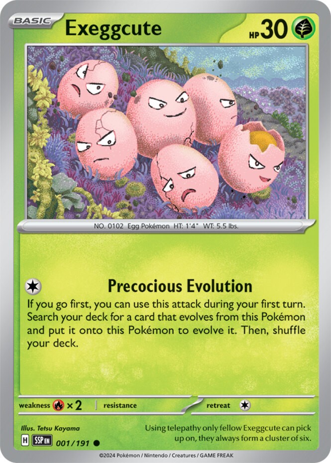 Exeggcute - 001/191 - Common - Near Mint