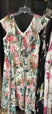 NWOT Lane Bryant Size 14 Pink White Floral Business Casual Work Career Dress
