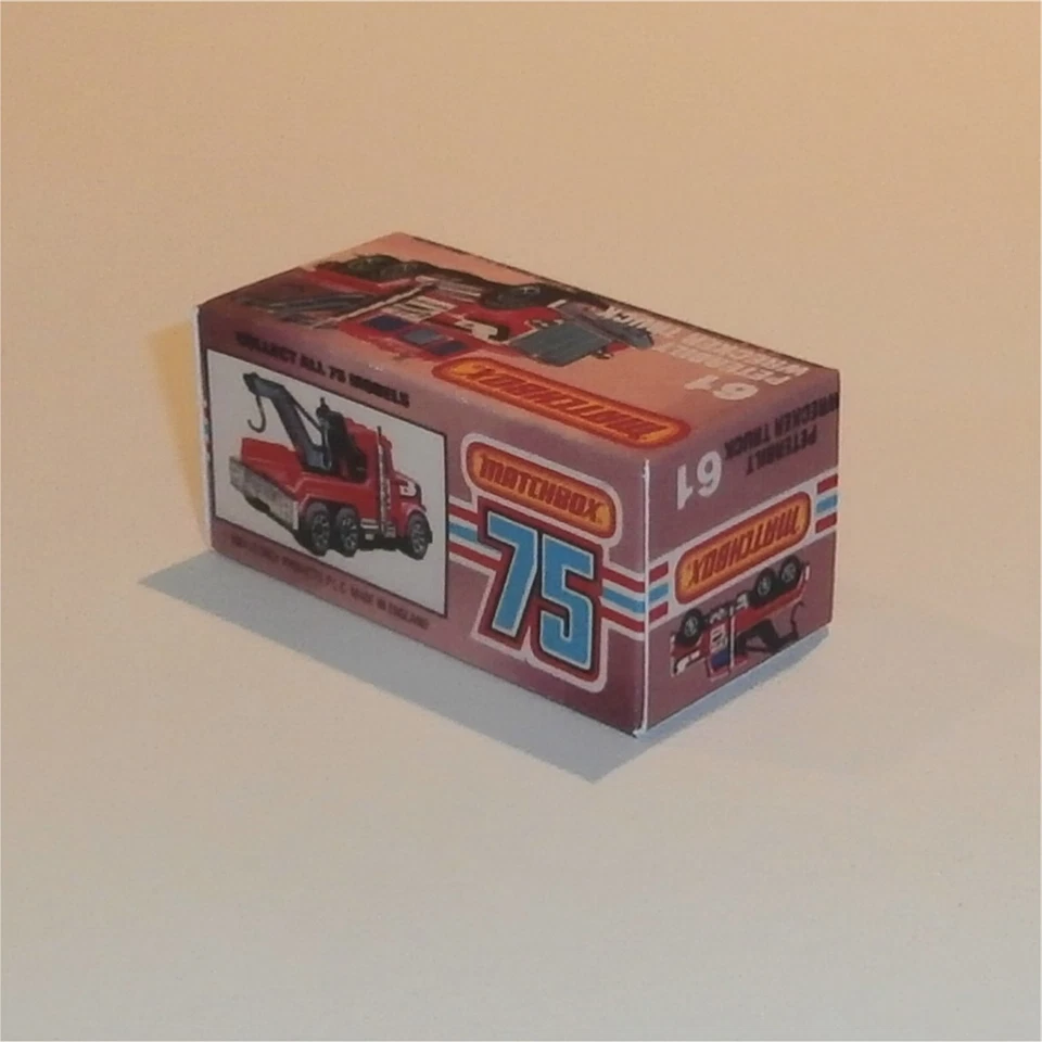 Matchbox Lesney Superfast 61 e Peterbilt Wreck Truck K Style Repro Box - Image 2 of 4