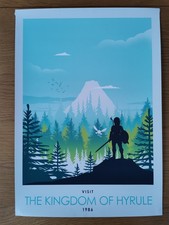 Legend Of Zelda Link Hyrule Fantasy RPG Videogame A3 Poster