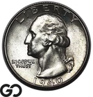 1940 Washington Quarter, Solid Gem BU++