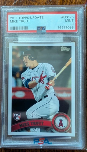 Rookie Mike Trout 2011 Topps Update PSA 9