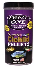 Omega One Super Color Sinking Cichlid Pellets, 2mm Large 1 Count Pack of 1