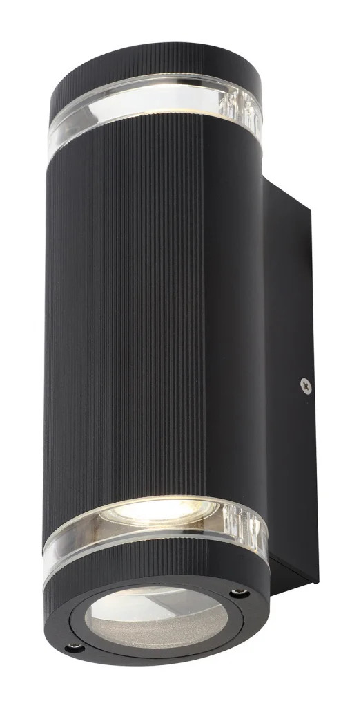 Outdoor Light Black Helix Double Spot IP44 Zink ZN-35594-BLK