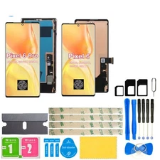For Google Pixel 6 / Pixel 6 Pro OLED LCD Display Screen Touch Digitizer + Frame