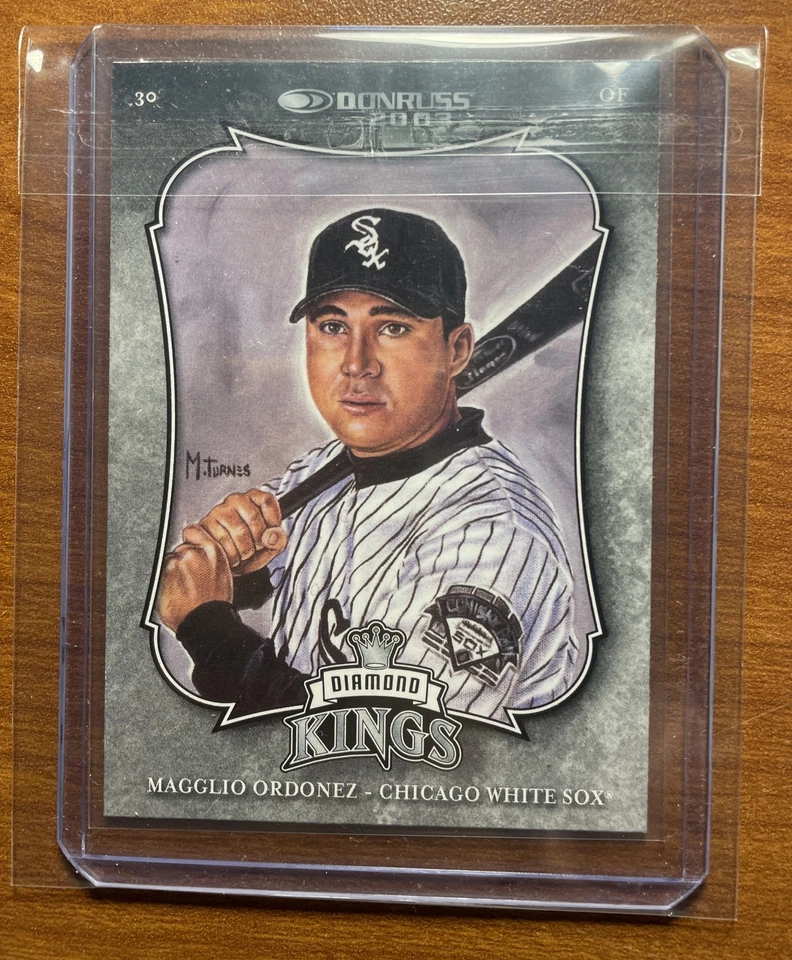 2003 Donruss Diamond Kings Studio Series #16 Magglio Ordonez - White Sox - Image 3 of 4