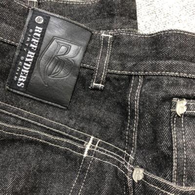 90s Vintage Ruff Ryders Black Denim Baggypants Size 36 B 90s Vintage Ruff Ryders Black Denim Baggypants Size 36 B
