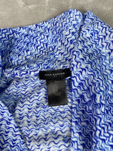 Top smanicato blu Ann Taylor taglia 8 - Foto 3 di 4