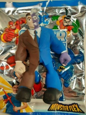 ZWEI GESICHTER DC SUPER HEROES MONSTERFLEX SUPERHELDEN AUSZIEHBAR -SCHNELLE LIEFERUNG-