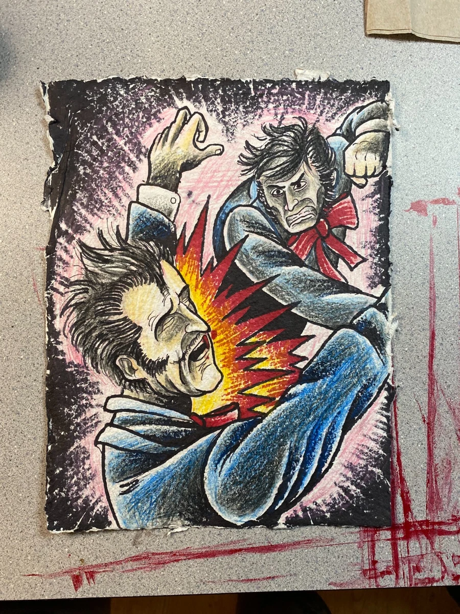 Punched Face Drawing