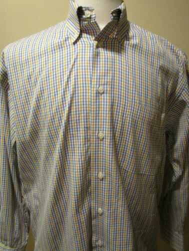 Burberry Men's Long-Sleeve, Button Front Shirt, Blue/Pink/Yellow Plaid, M |  eBay