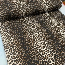 Leopard Print Animal Upholstery Cotton Canvas Furnishing Outdoor Cheetah Fabric