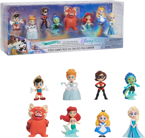 Disney100 Years of Epic Transformations, Limited Edition 8-Piece Figure Set,Kids