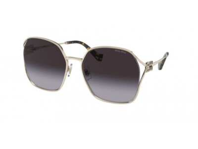 Miu Miu Sunglasses MU 52WS ZVN5D1 light gold grey Woman | eBay display picture 3