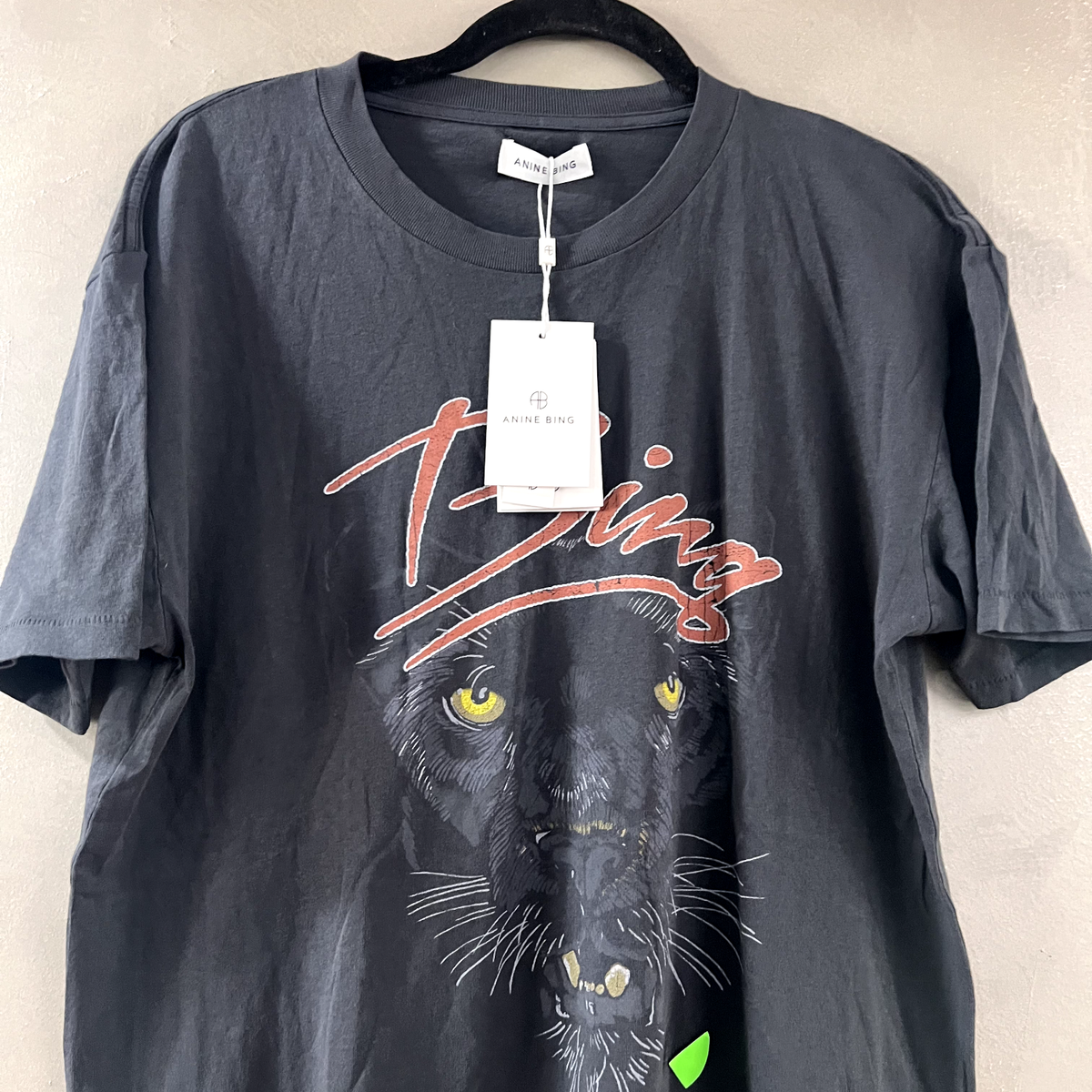 Anine Bing Walker Panther Tee Small NWT