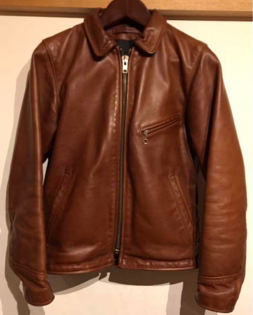 VANSON Leather Single Rider Jacket men Size 34 Color Brown VANSON Leather Single Rider Jacket men Size 34 Color Brown
