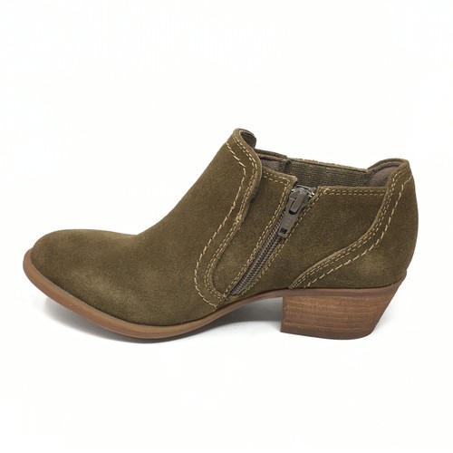 Women's NEW Earth Peak Peru Zip Up Ankle Boots Booties Shoes Size 6 Khaki Suede - Picture 3 of 10