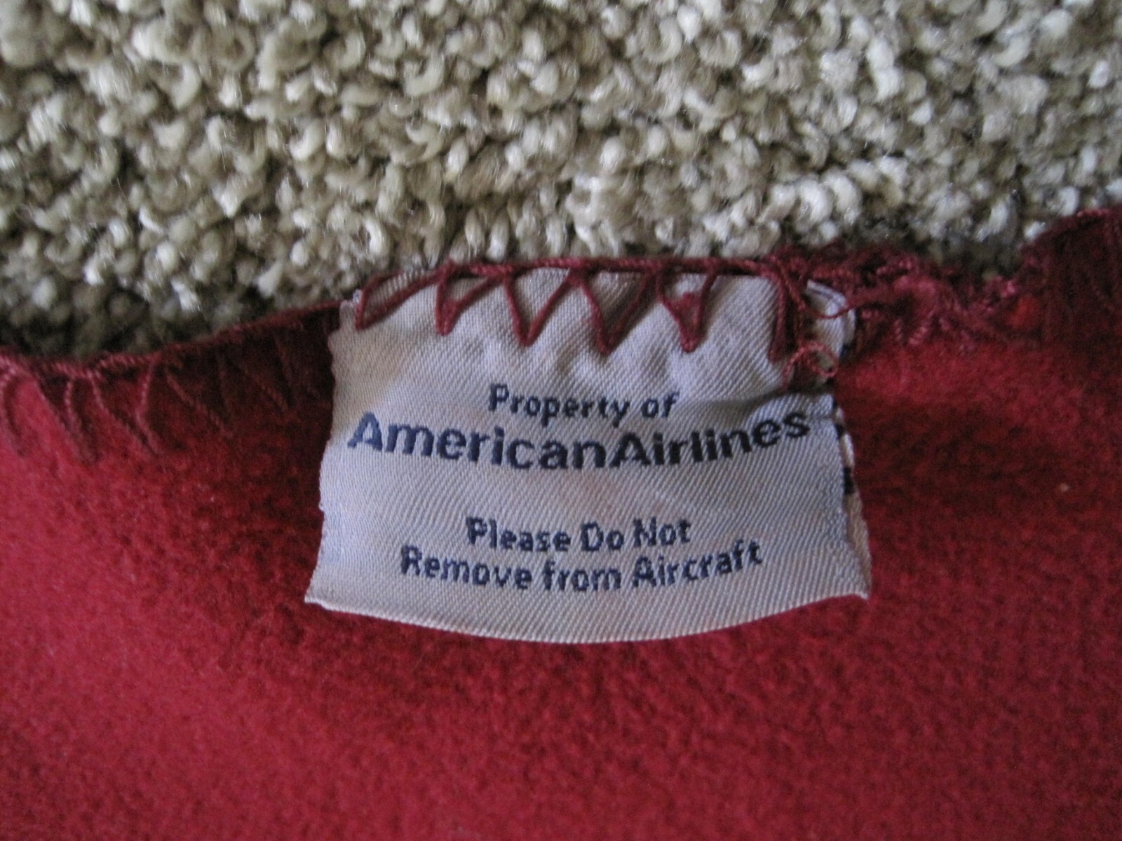 Vintage American Airlines Red Fleece Aircraft Blanket eBay
