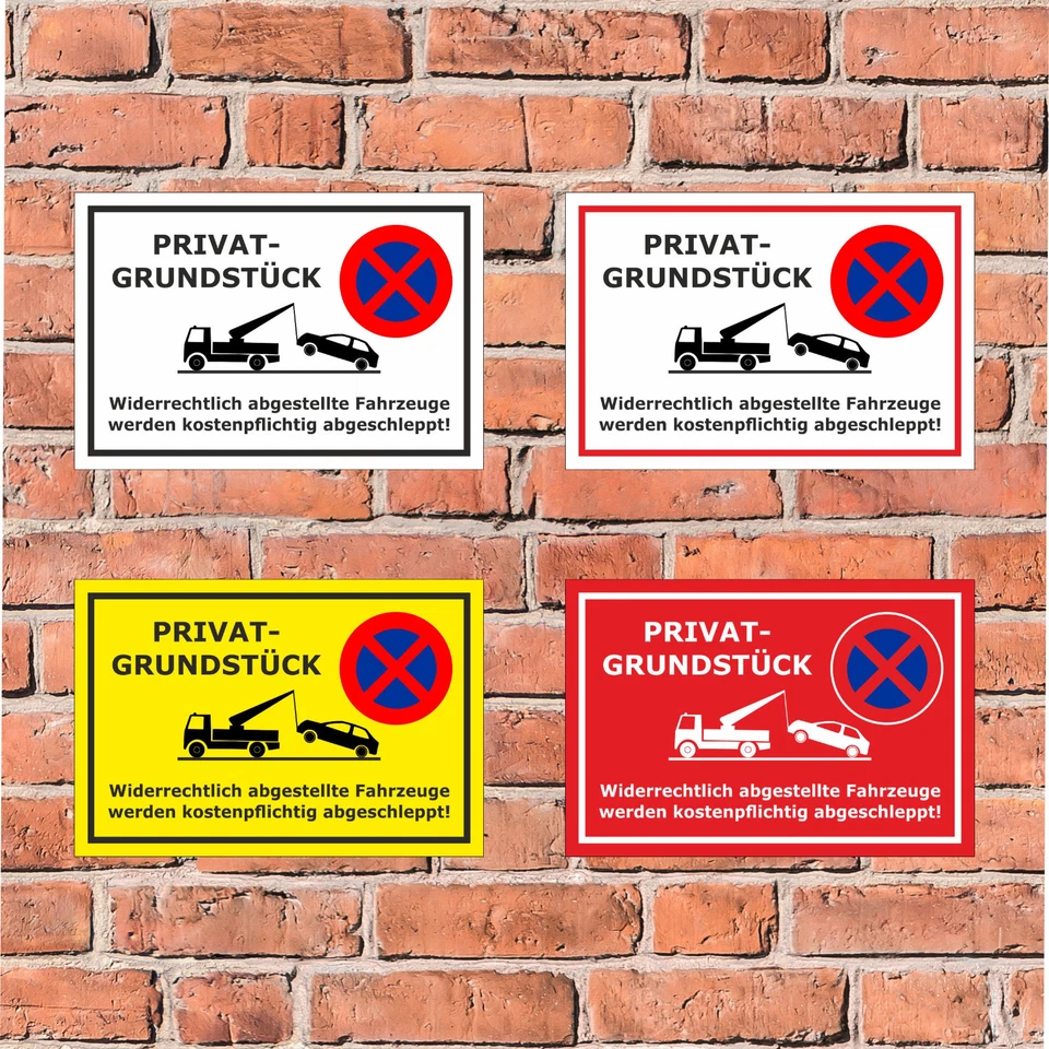 Schild - Parken verboten - Privatgrundstück - in 4 Größen - S00020D Parkverbot