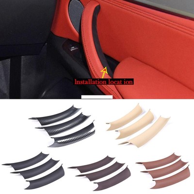 3PCS Interior Door Handle Panel Cover Trim For BMW X5 X6 F15 F16 2014-18