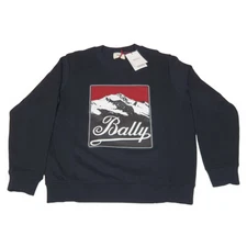 Bally 6301180 Black Mountain Graphic Sweatshirt MSRP $499.00