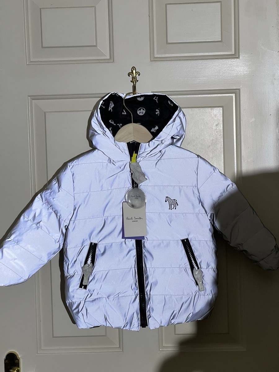 Kids Reflective Reversible Water Resistant Down Jacket Paul Smith Yrs
