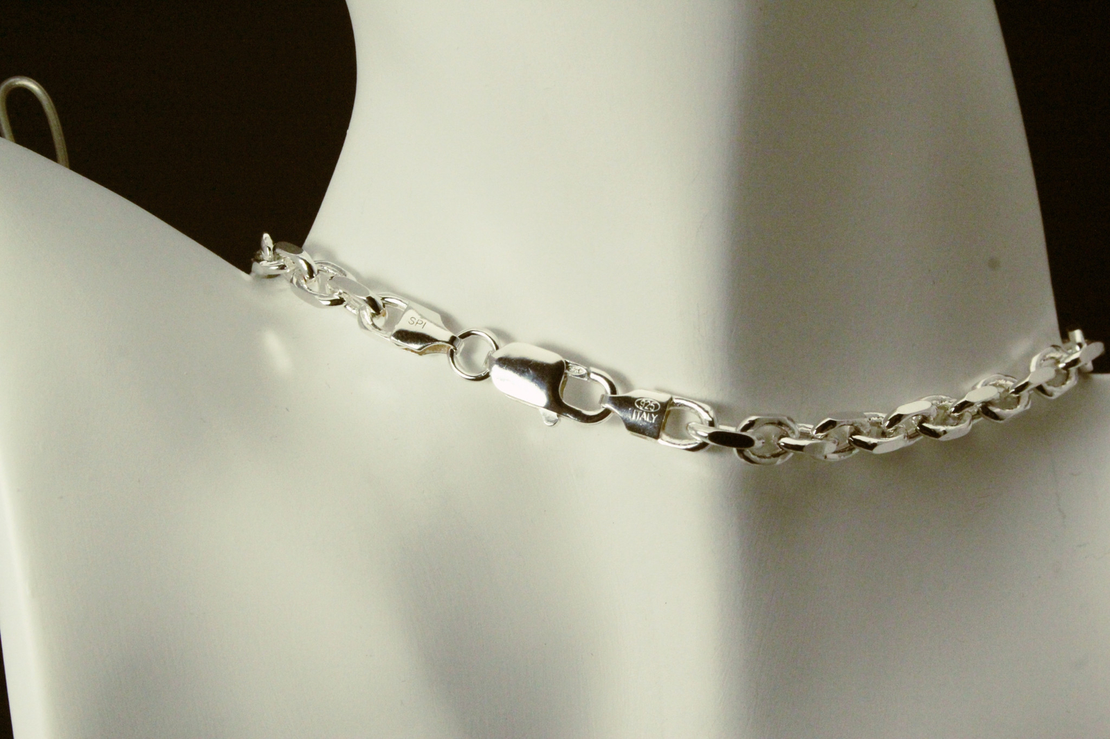925 Sterling Silver 22" Long Solid Heavy Cable Ch… - image 6