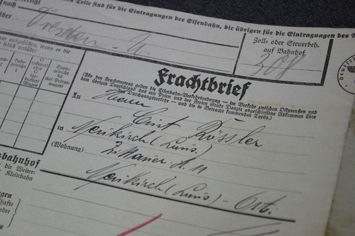 vecchia lettera di vettura Reichsbahn 1938 Oranienbaum Anhalt Ephraim Schulze GmbH tabacco - Foto 3 di 15