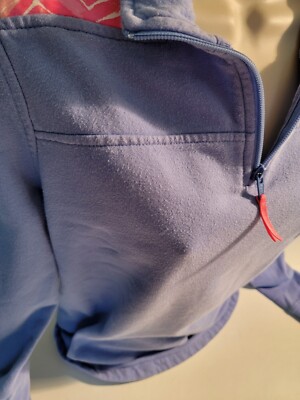 Pull polaire quart zip fille Vineyard Vines taille L (14) bleu et rose