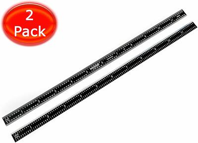 Règle Souple De Machiniste Benchmark Tools - 2 Pièces, 12 Pouces (30 Cm), Graduation 5R, Acier Inoxydable Noir Chrome