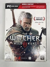 The Witcher Wild Hunt 3 PC DVD-ROM Video Game Warner Bros. Games Bonus Content￼