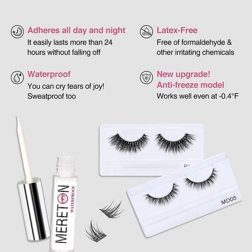 Waterproof Eyelash Glue - Super Strong Hold Adhesive 5ml Clear - Picture 3 of 5