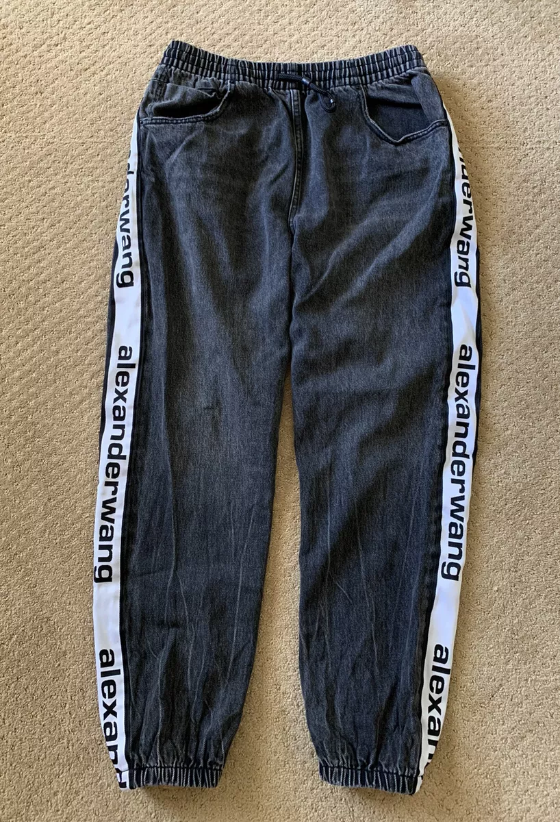 Alexander Wang Denim x Alexander Wang Track Pants Logo Grey Aged Jeans  Joggers M