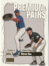 FREE SHIPPING-MINT-2000 Skybox Premium Pairs Julio Zuleta Steve Cox #250 
