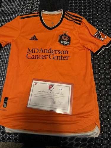 Teenage Hadebe Houston Dynamo Signed Soccer Jersey Mls Game Used Coa Worn Jersey