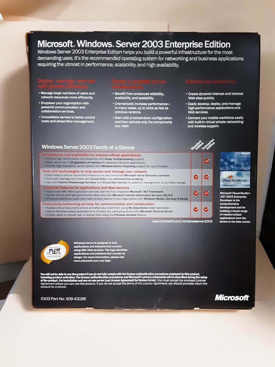 Microsoft Windows Server 2003 Enterprise Edition with 25 Microsoft Windows Server 2003 Enterprise Edition with 25