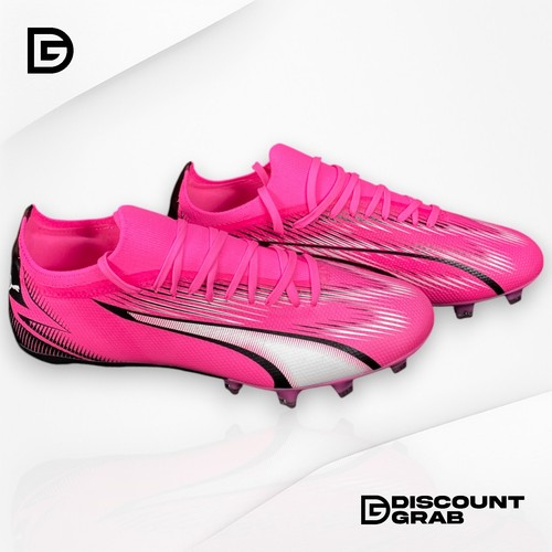 Puma Ultra Match FG/AG Soccer Cleats Pink/Black Men's Size 9.5 - Picture 4 of 6