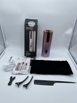 Automatic Curling Iron, Cordless Auto Hair Curler, Ceramic Rotating Hair Curler 