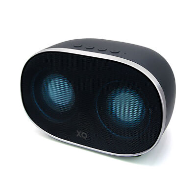 XQISIT Retro Speaker 10W Bluetooth Lautsprecher Musik LED-Lichteffekten schwarz 