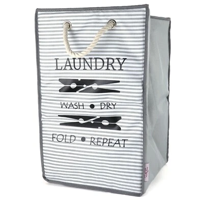 The Hanger Store™ Tough Foldable Laundry Bag with Rope Handles