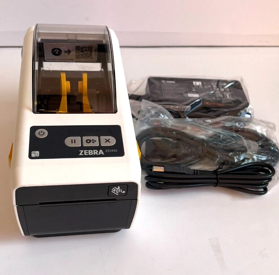 Zebra ZD410 Direct Thermal Printer USB Bluetooth Ethernet (White) - Image 2 of 4